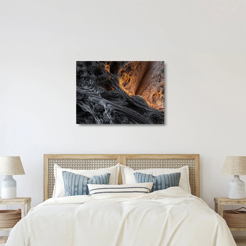 Tablou pe sticlă - Privire spre centru (70x50 cm)