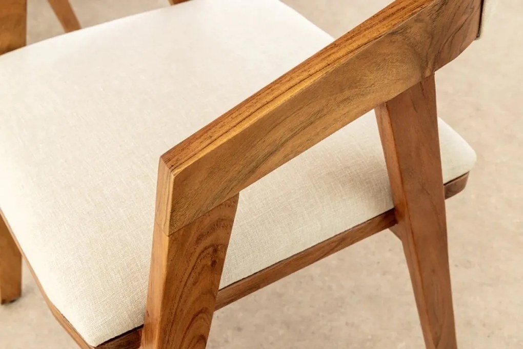 Scaun dining material textil gri deschis si lemn MAMMUT