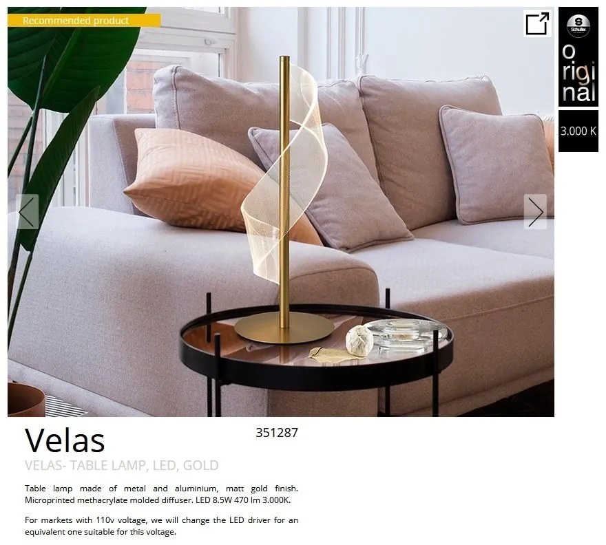 Veioza LED design modern Velas
