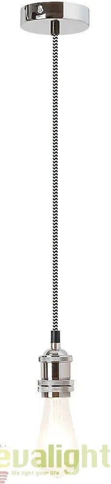 Lustra, Pendul design Industrial Style, finisaj argintiu, diametru 10cm, Fixy 1418 RX