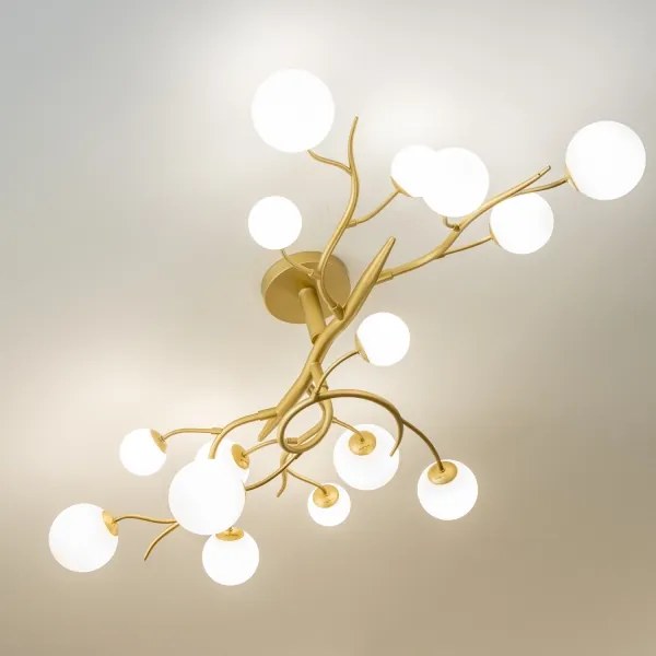 Lustră LED aplicată Brilagi MISTEL 15xG9/3W/230V auriu/alb