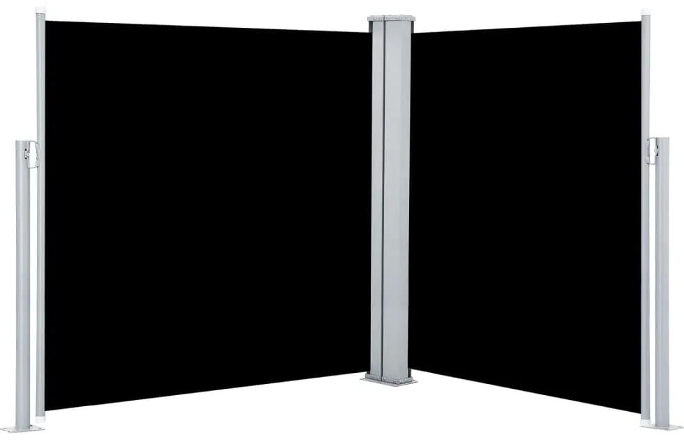 Copertina laterala retractabila, negru, 140x600 cm Negru, 140 x 600 cm
