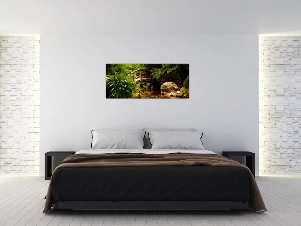 Tablou - Pod prin râu (120x50 cm)