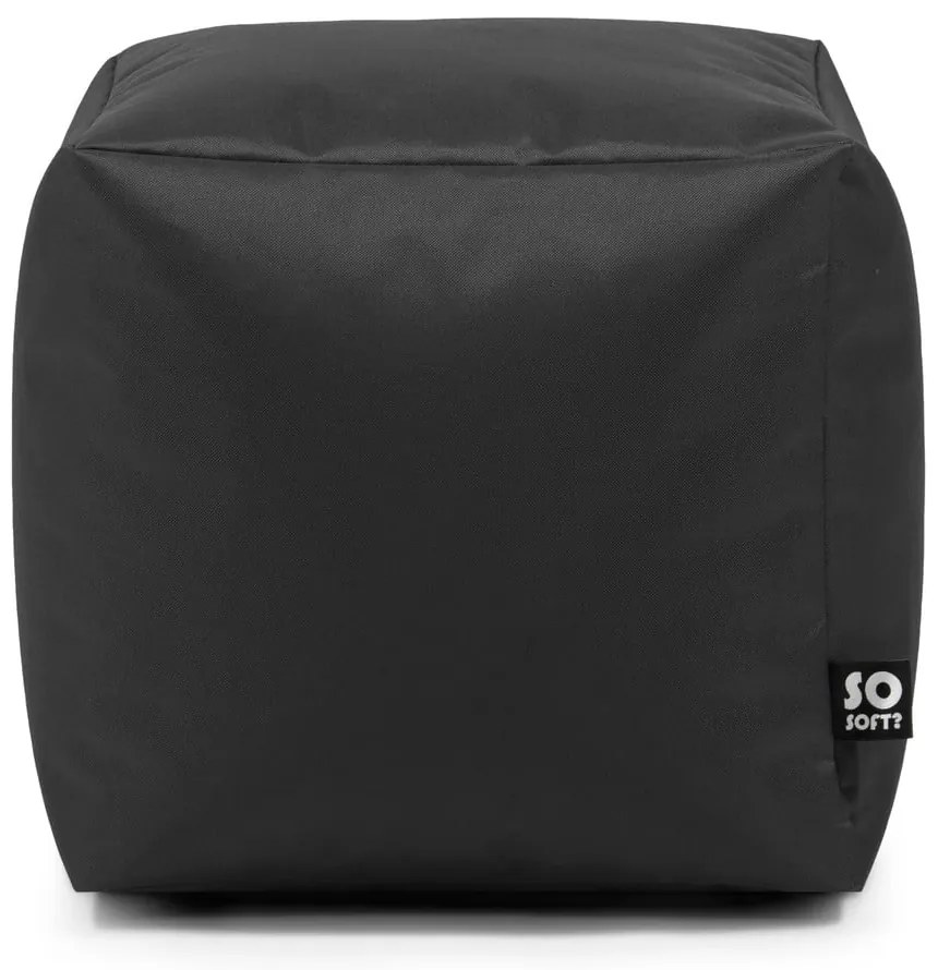 Fotoliu puf pentru copii gri Cube M – So Soft?