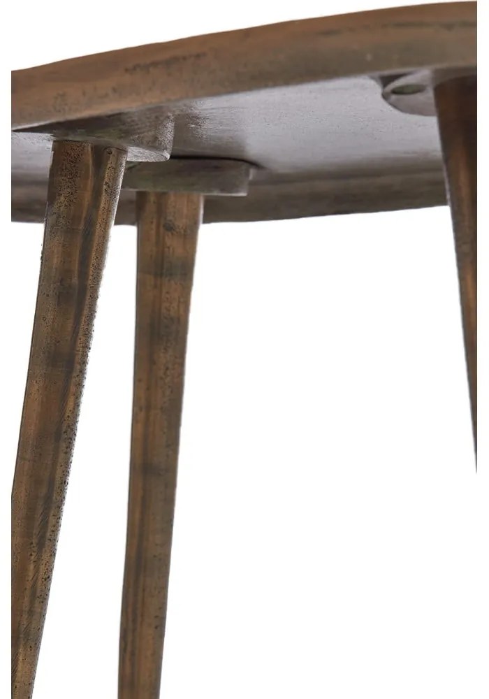 Măsuță de cafea în culoarea bronz din metal 53x64 cm Puno – Light & Living