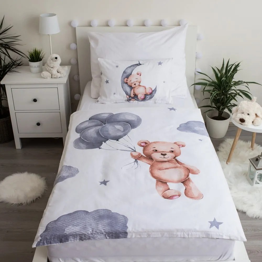 Lenjerie de pat pentru copii din bumbac pentru pătuț 100x135 cm Teddy Bear – Jerry Fabrics