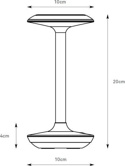 Lampă LED reîncărcabilă dimabilă Markslöjd 108918 PETIT 2W/1800 mAh 2200/2700/3000K IP44 negru