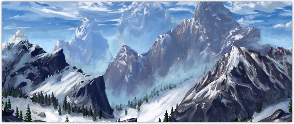 Tablou - Munții pictați (120x50 cm)