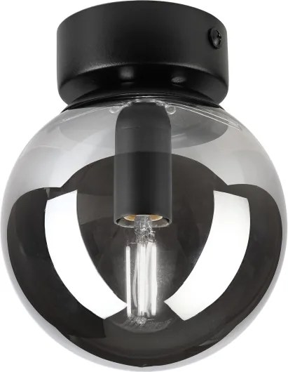 Plafonieră ELIAS 1xE14/5W/230V Ø 13 cm negru/gri fumuriu