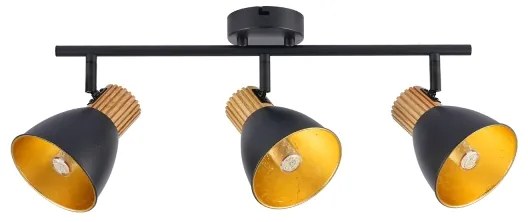 Brilagi - Spot de tavan ODENSE, 3x E14/10W/230V, lemn/negru