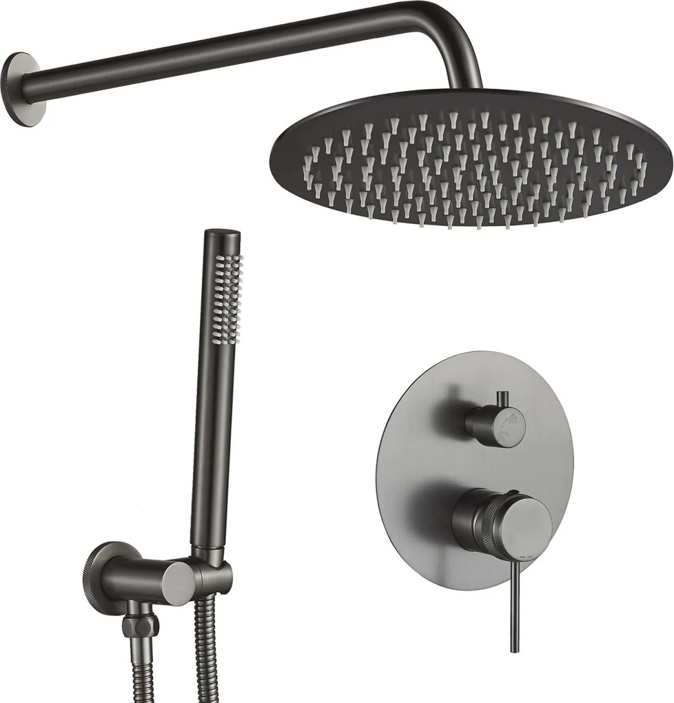 Set de dus incastrat Rea Lungo Grip Gun Grey + BOX
