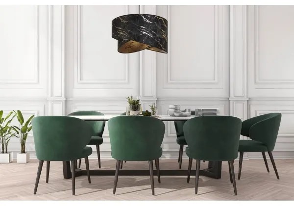 Lustră pe cablu 1xE27/60W/230V negru/auriu