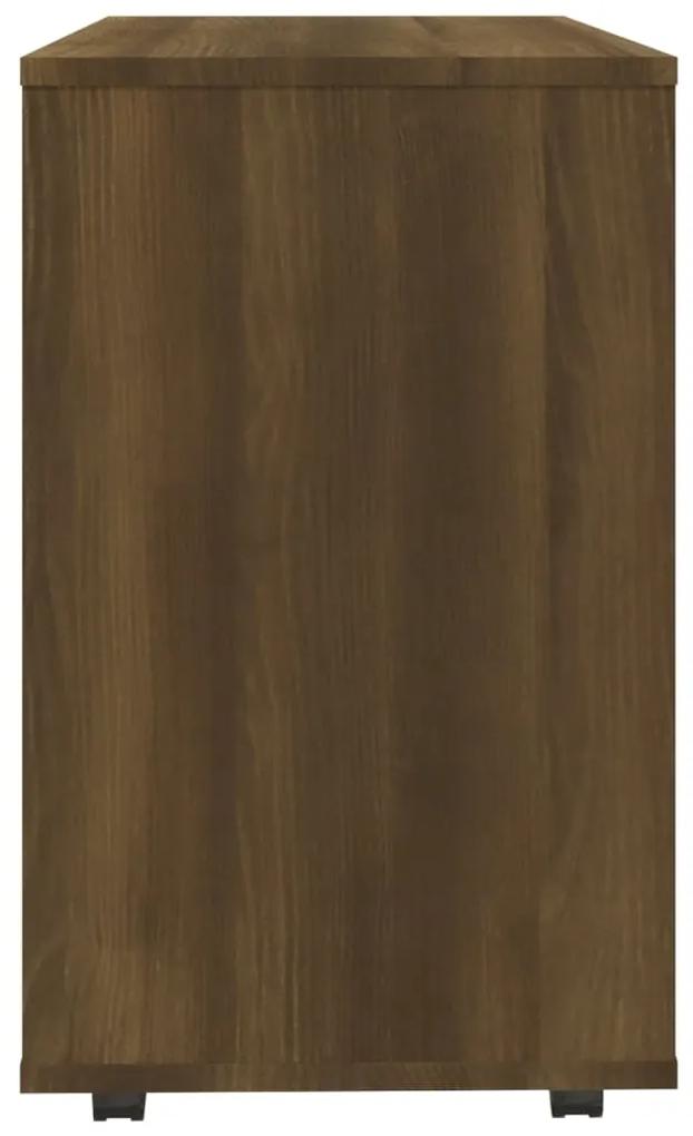 Masuta laterala, stejar maro, 70x35x55 cm, lemn prelucrat 1, Stejar brun