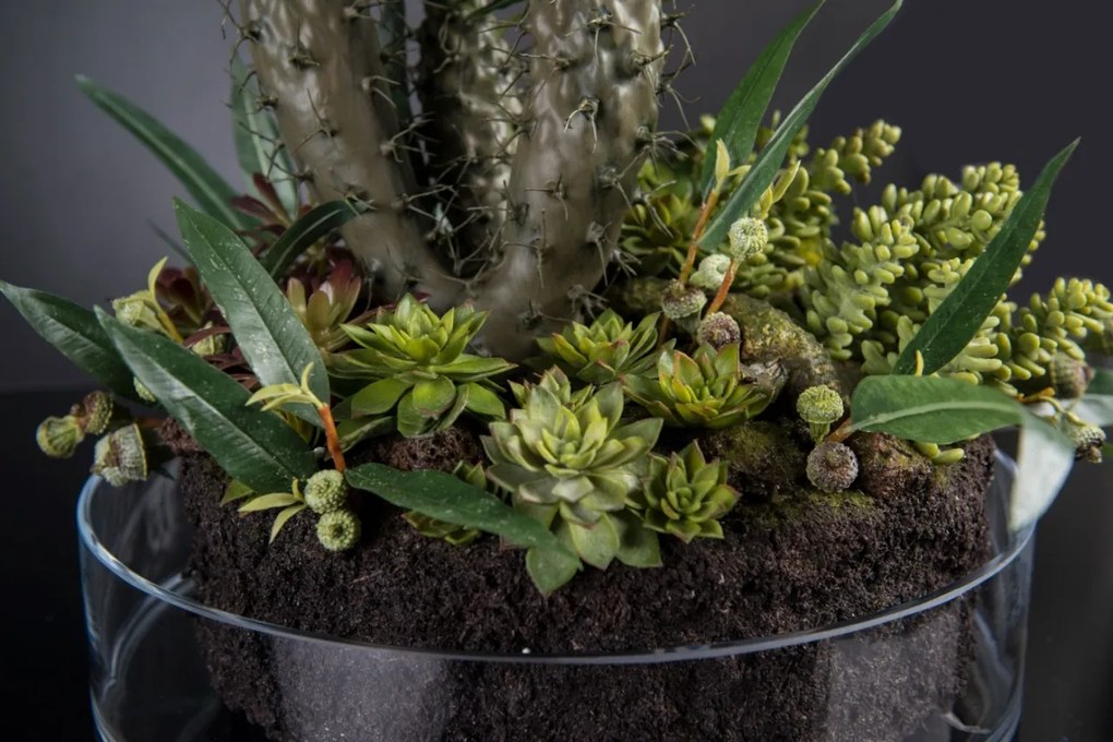 Aranjament floral elegant, design LUX CACTUS GRASS