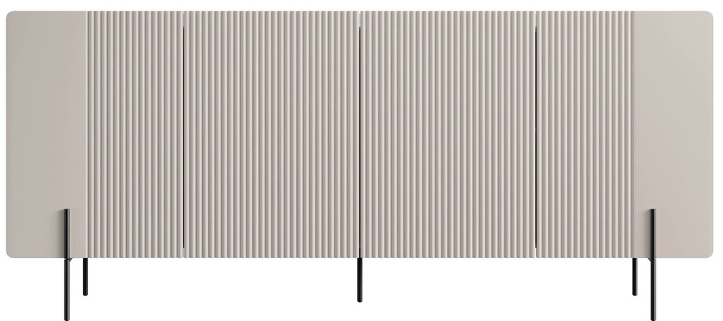 Comodă cu patru uși Malmi 200 cm - cașmir / picioare negre