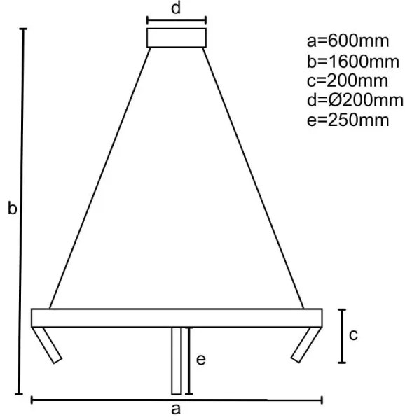 Lustră LED dimabilă pe cablu LED/85W/230V 3000-6500K + telecomandă