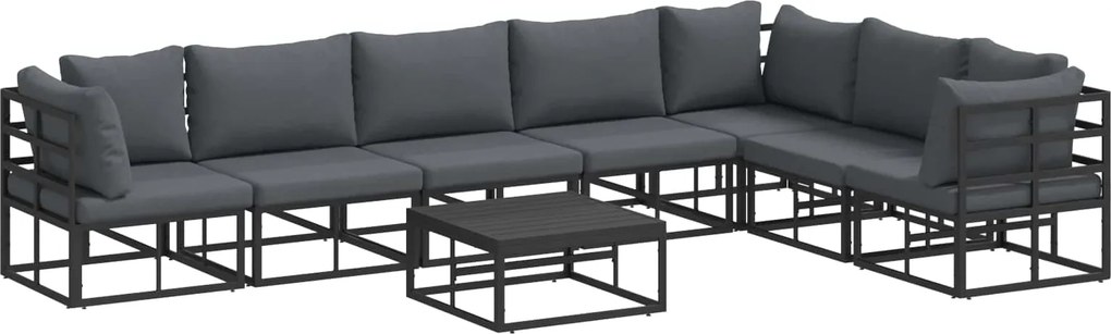 vidaXL Set de canapele pentru grădină cu pernă 8 pcs