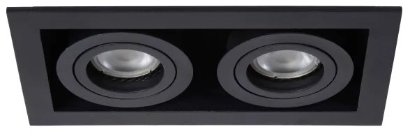 Corp de iluminat încastrat Lucide 09926/02/30 CHIMNEY 2xGU10/50W/230V negru