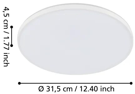 Eglo 99338 - Plafonieră LED CRESPILLO LED/18W/230V