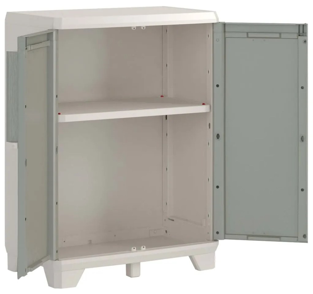 46645 Keter Dulap depozitare grădină mic Wood Grain, crem & gri taupe, 97 cm