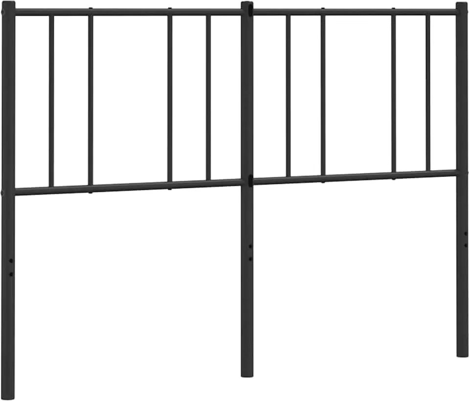 vidaXL Tăblie de pat de schimb metalică, negru, 140 cm