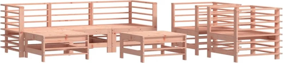 vidaXL Set mobilier de grădină, 7 piese, lemn masiv douglas