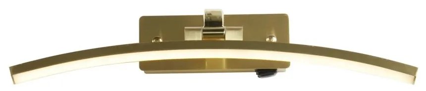 Aplica de perete LED pentru oglinda sau tablou Santorini alama, L-40cm