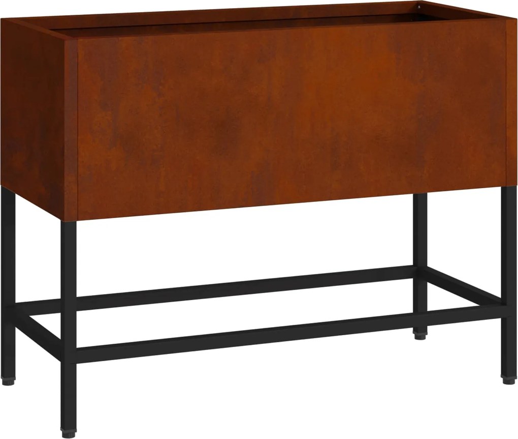 vidaXL Ghiveci ridicat pentru grădină Ruginit 60 x 26 x 45 cm