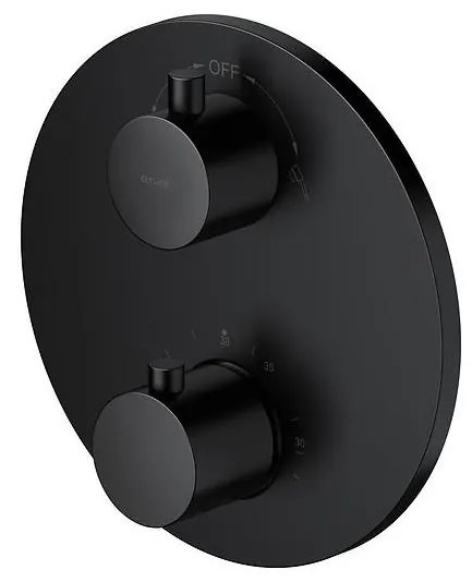 Baterie termostatică de duș pentru instalare ascunsă Cersanit S951-567 ZEN negru