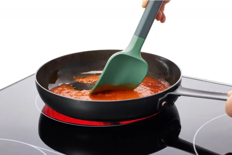 Spatula Lekue 1010184, 29 cm, 4/220 °C, Cap flexibil, Silicon/plastic, Verde
