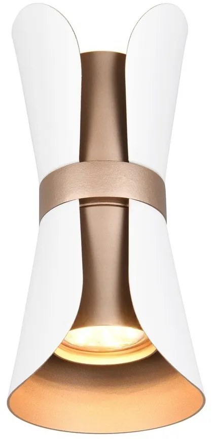 Aplică de perete albă/în culoarea bronz Coat – Trio