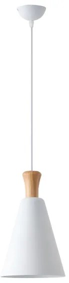 Lustră pe cablu 1xE27/15W/230V alb pr. 20 cm