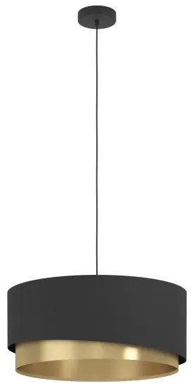 Lustră pe cablu Eglo 39926 MANDERLINE 1xE27/40W/230V negru/auriu