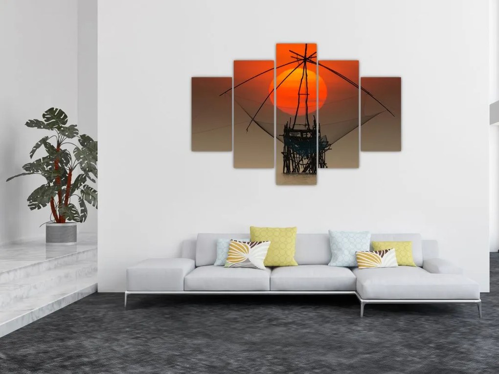 Tablou - Răsărit, Lacul Pakpra (150x105 cm)