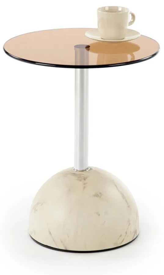Masuta de cafea Ariana marmura bej/maro ø40/h51 cm