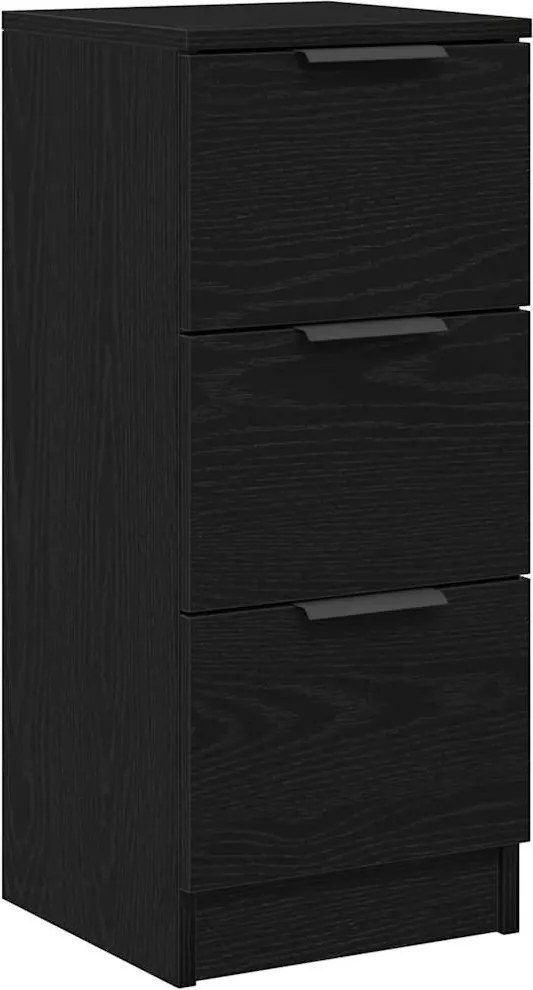 vidaXL Bufet cu sertar Stejar Negru 30 x 30 x 70 cm Lemn compozit