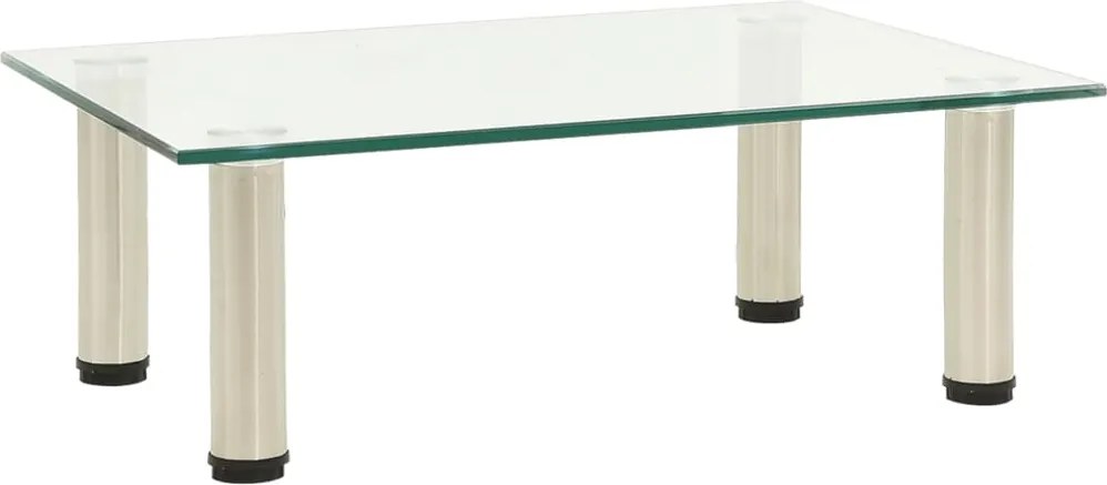 vidaXL Suport TV, transparent, 40 x 35 x 17 cm, sticlă securizată