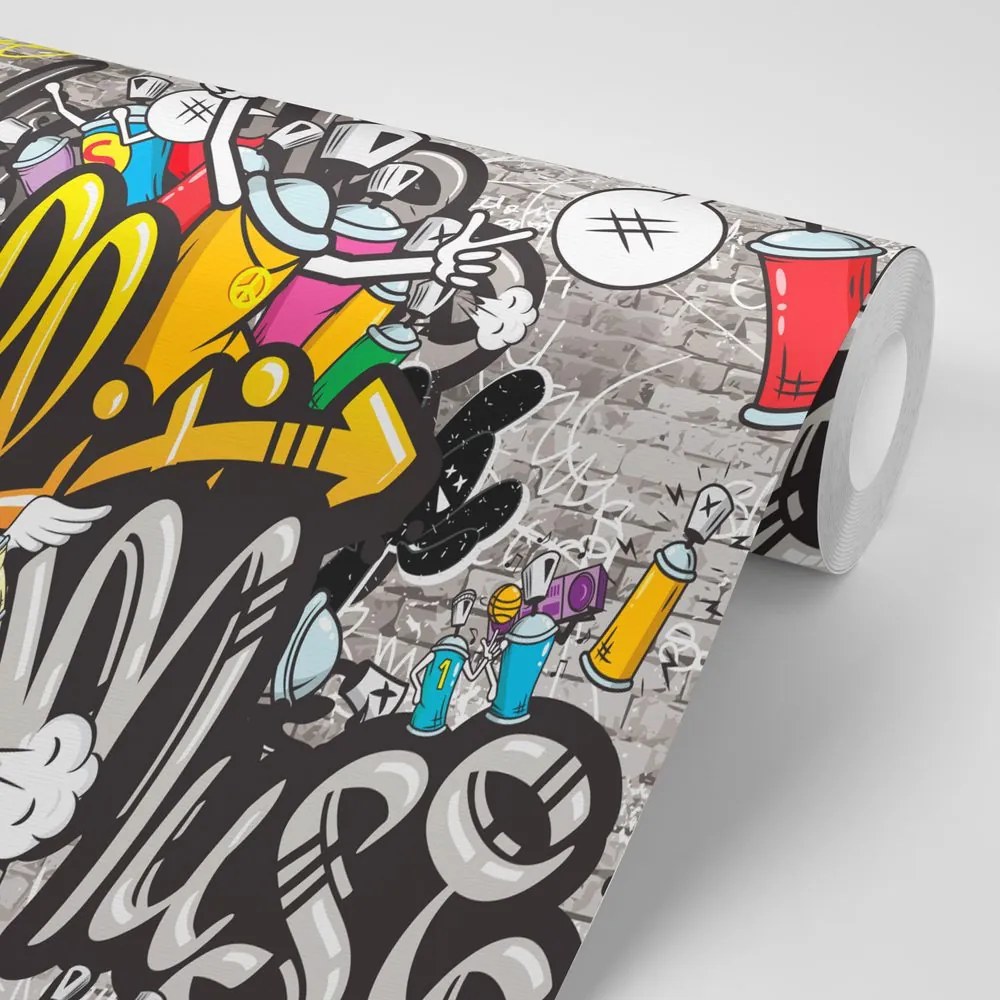 Tapet graffiti colorate
