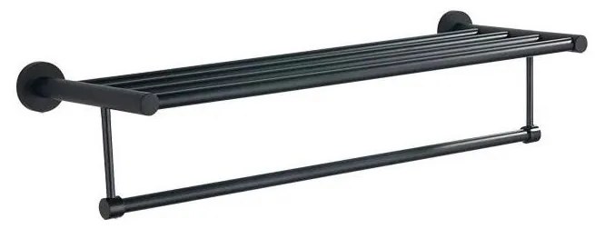 Suport de perete pentru prosoape Aqualine SAMBA 21x62,5 cm negru