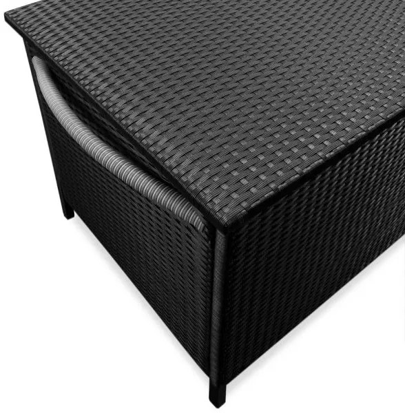 Deuba Cutie Depozitare Rattan - Negru