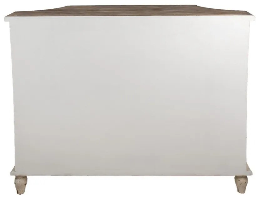 Comoda bej, din lemn masiv, aspect vintage, Maisonette