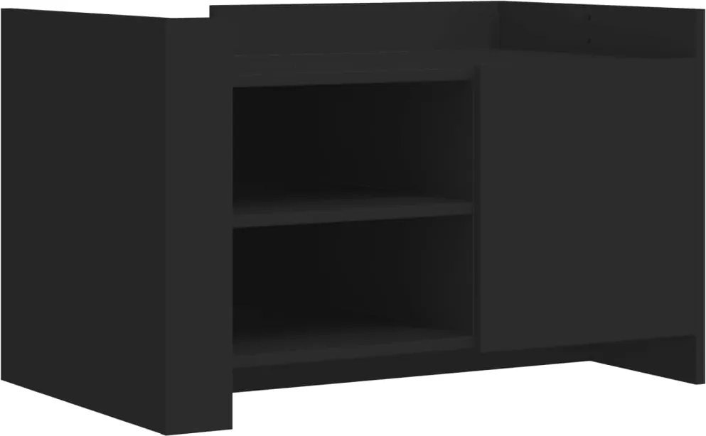 vidaXL Măsuță de cafea, negru, 80x50x50 cm, lemn prelucrat