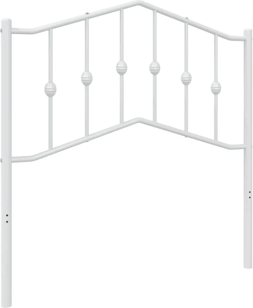 vidaXL Tăblie de pat de schimb metalică, alb, 90 cm