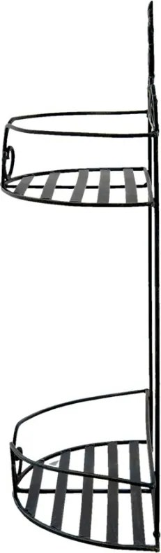 Etajera de exterior, neagra, din metal, Bellacorte