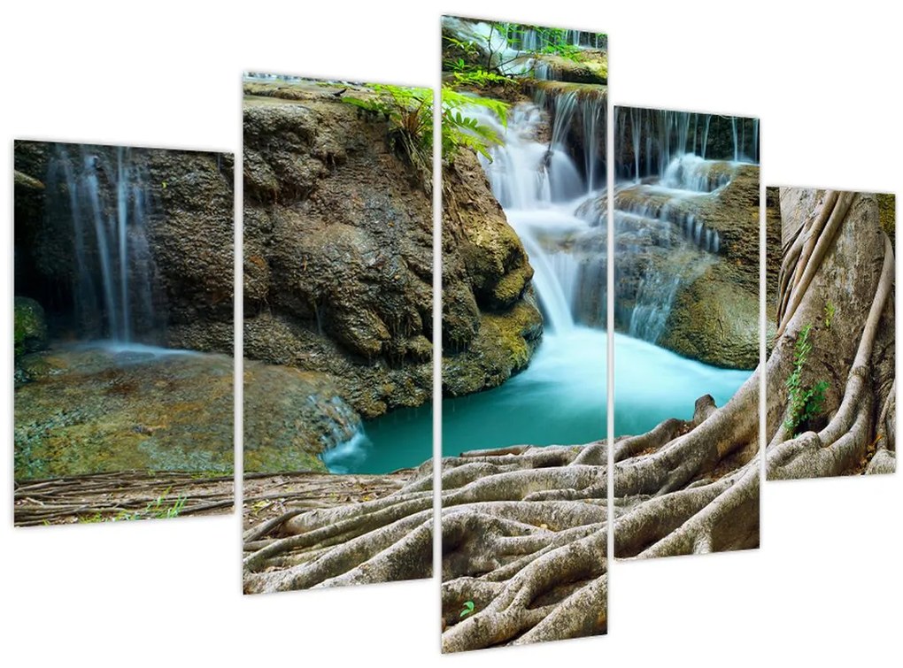 Tablou - Râu cu cascade (150x105 cm)