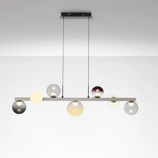 Lustra LED globuri sticla colorata SILENZIO