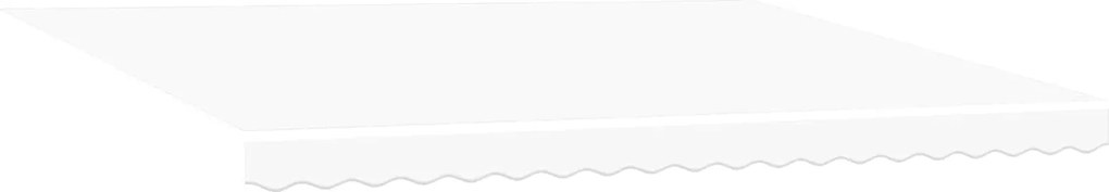 vidaXL Cortina Retractabilă Manual Alb 450 × 300 cm Poliester și oțel