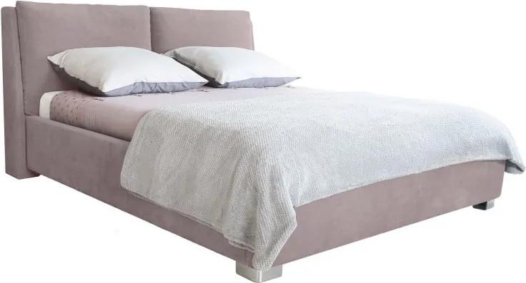 Pat dublu Mazzini Beds Vicky, 140 x 200 cm, roz deschis