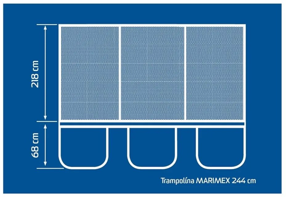 Marimex Trambulină + plasă de siguranță, trepte, 244 cm