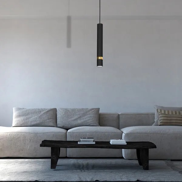 Lustru cu cablu JOKER 1xGU10/25W/230V negru/auriu